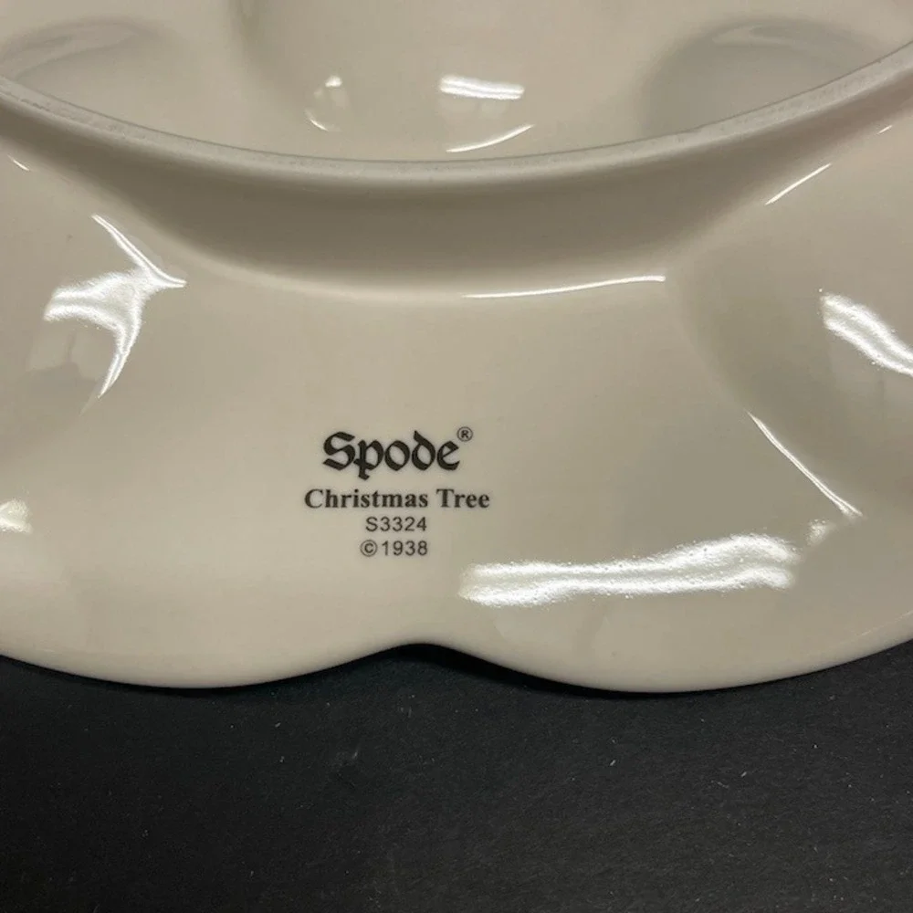 Vintage Spode Christmas Tree Deviled Egg Serving Platter / Dish - Boxed